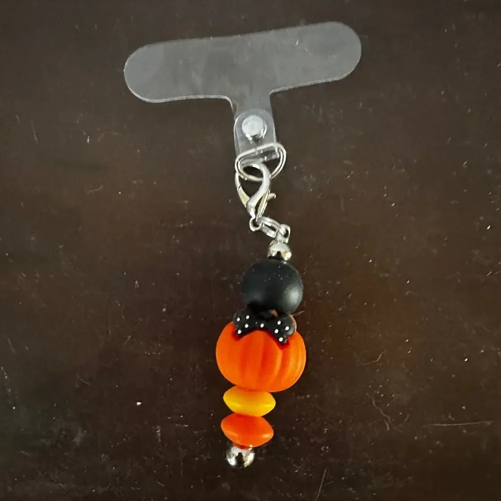 Halloween Pumpkin Interchangeable Cell Phone Charm | Cute Accessory for Case